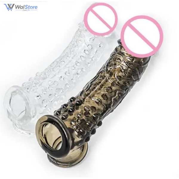 Black Color Dotted Pines Sleeve Condom In Pakistan thumbnail 2
