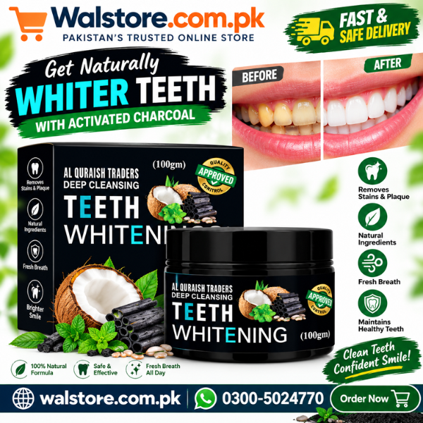 Natural Herbal Teeth Whitening Powder Mint Charcoal Tooth Polish In Pakistan thumbnail 3