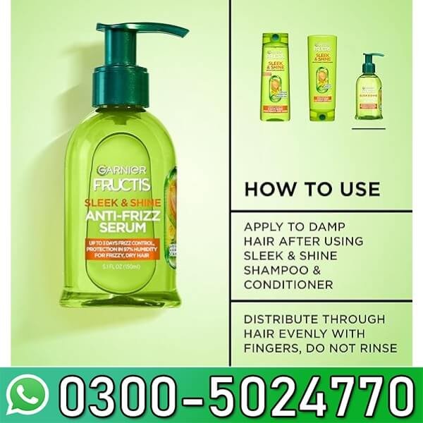 Garnier Fructis Sleek &amp; Shine Anti-Frizz Hair Serum 150ml thumbnail 2