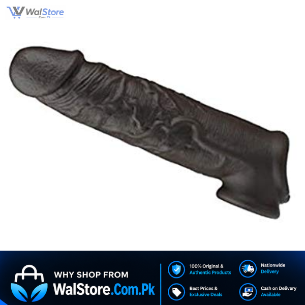 Black Silicone Uncut Cock Penis Condom In Pakistan