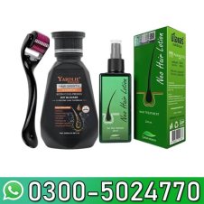 Neo Hair Lotion + Shampo + Derma Roller Best offer