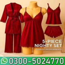 Sexy Nighty Set 3 Piece Women in Pakistan