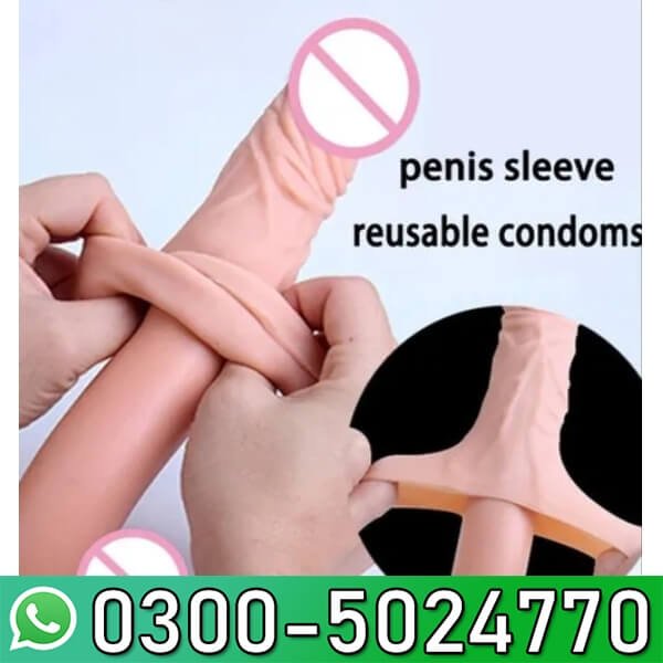 6 Inch Single Hole Silicone Reusable Condom For Men In Pakistan