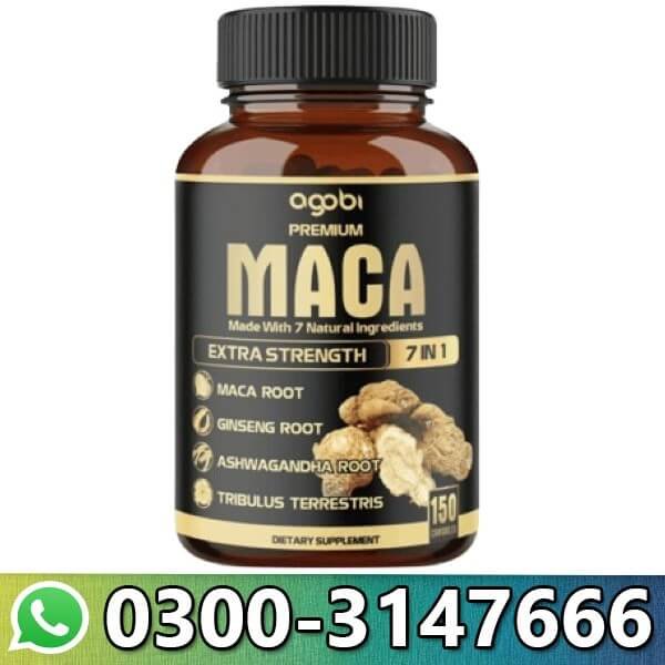  Agobi Premium 7 In 1 Maca Extra Strength Blend With Ginseng Ashwagandha & Tribulus 150 Capsules In Pakistan