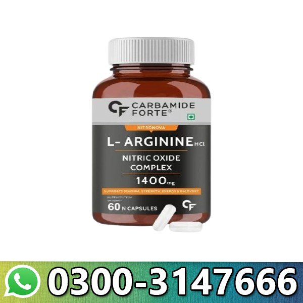 Carbamide Forte 1400mg Nitric Oxide Complex With L, Arginine HCL Capsule In Pakistan