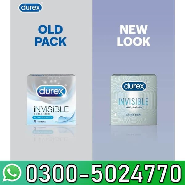 Durex Invisible Extra Thin 3 Condoms