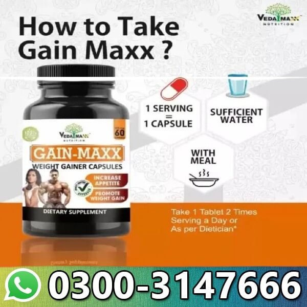  Gain Maxx Weight Gainer Capsules In Pakistan