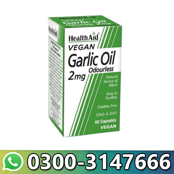  HealthAid Vegan Garlic Oil Odourless 2mg In Pakistan