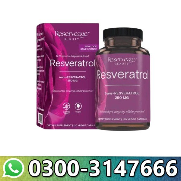  Reserveage™ Beauty Resveratrol Trans-Resveratrol 250mg In Pakistan
