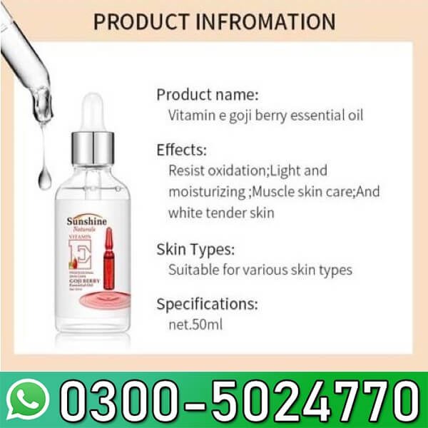  Vitamin-E Goji Berry Essential Oil 50ml in Pakistan 
