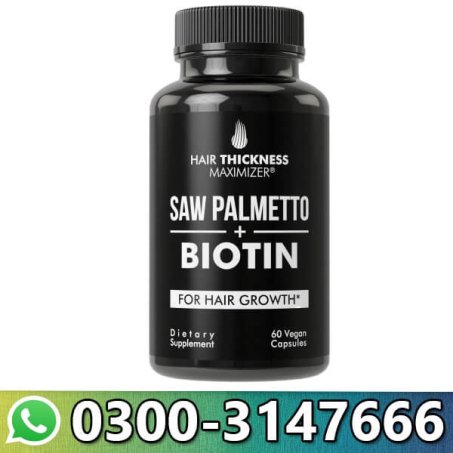 Hair Thickness Maximizer Saw Plmetto + Biotin In Pakistan