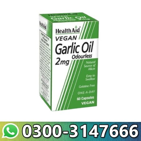 HealthAid Vegan Garlic Oil Odourless 2mg In Pakistan