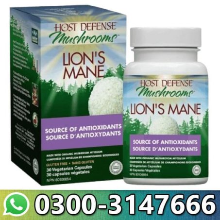 Host Defense Lion’s Mane Organic Mushroom Mycelium Antioxidant & Brain Support 30 Vegetarian Capsules In Pakistan
