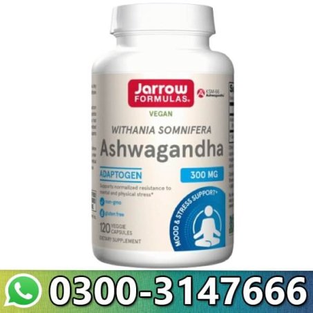 Jarrow Formulas Vegan Ashwagandha Stress & Adaptogen Support 300mg 120 Veggie Capsules In Pakistan