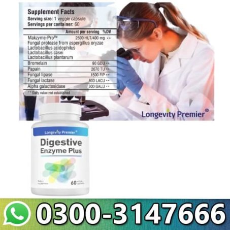 Longevity Premier Digestive Enzymes Plus Capsule In Pakistan